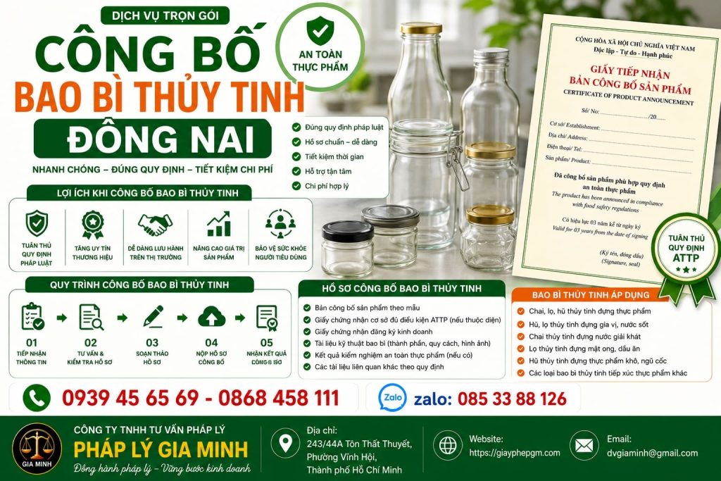 Công Bố Bao Bì Thủy Tinh Đồng Nai