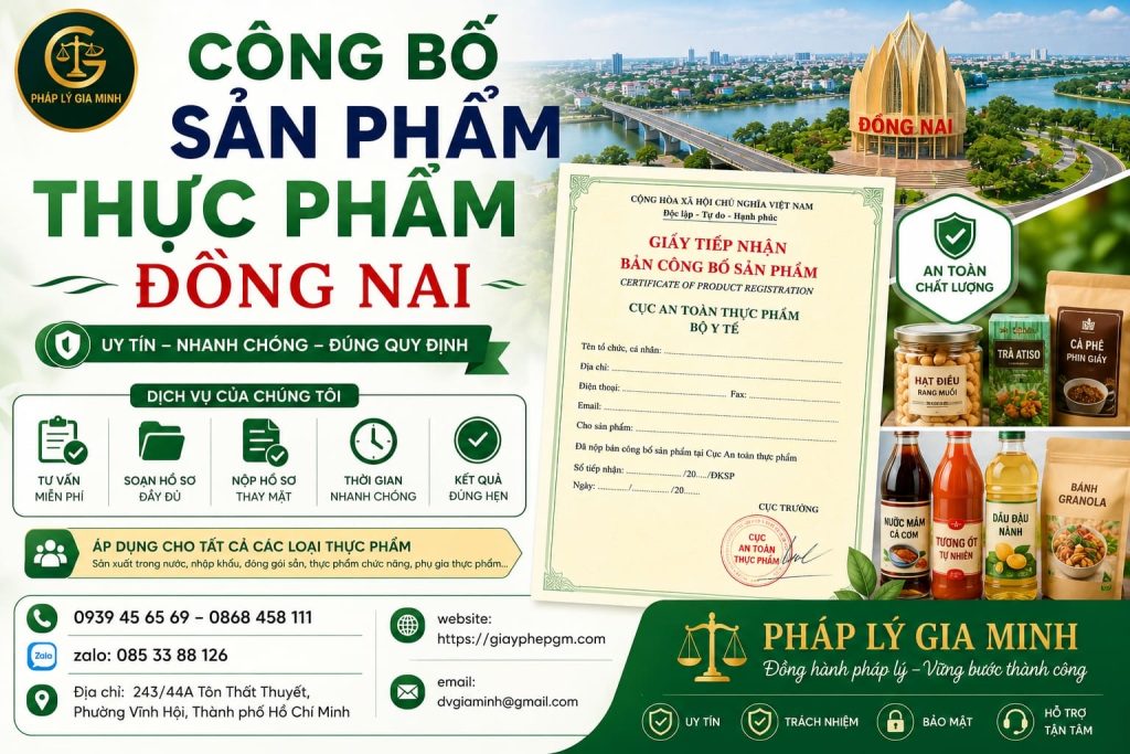 Công Bố Sản Phẩm Thực Phẩm Đồng Nai