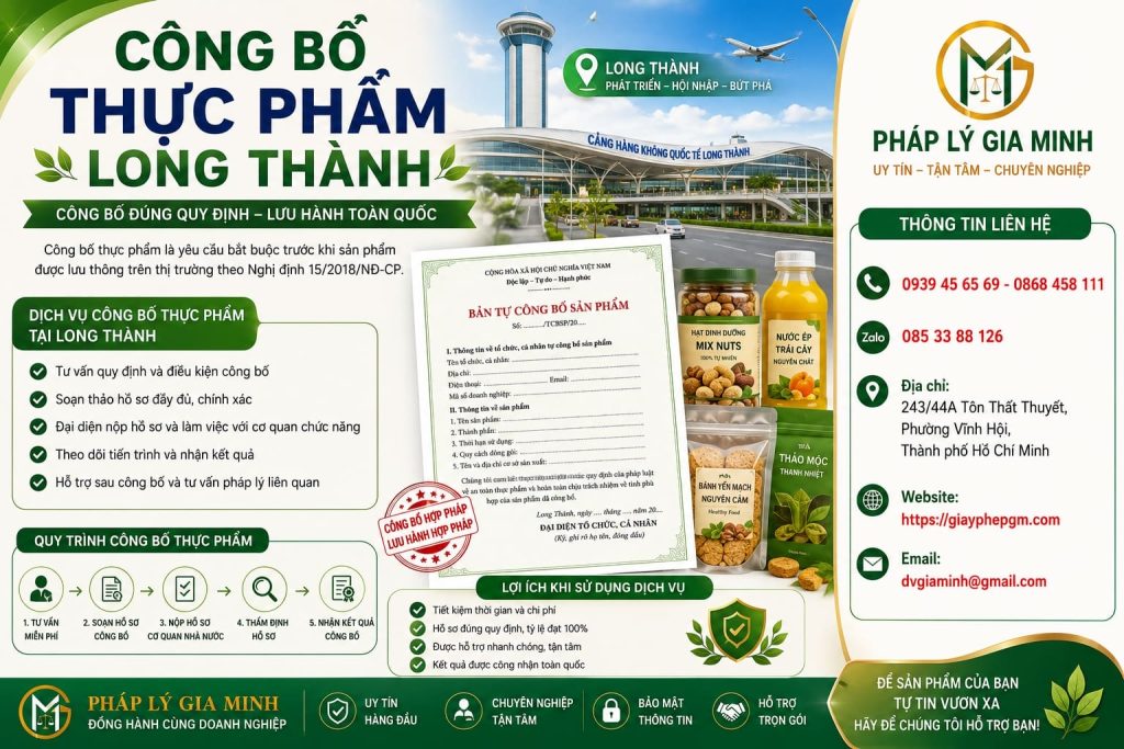 Công Bố Thực Phẩm Long Thành