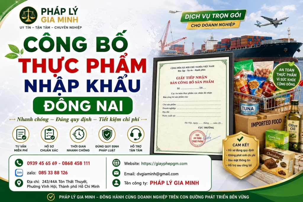 Công Bố Thực Phẩm Nhập Khẩu Đồng Nai