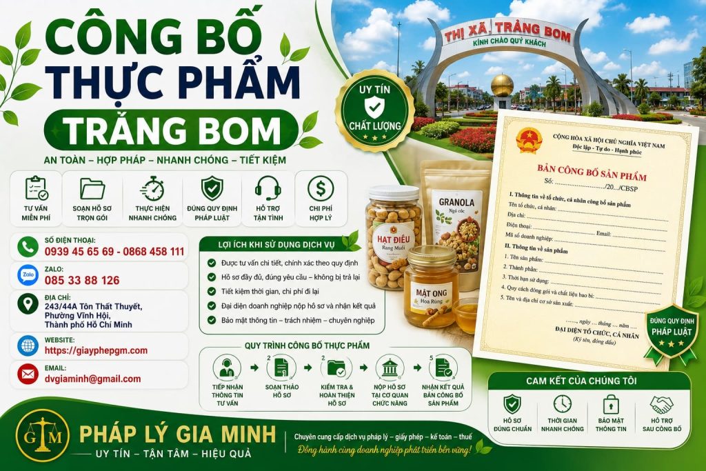 Công Bố Thực Phẩm Trảng Bom