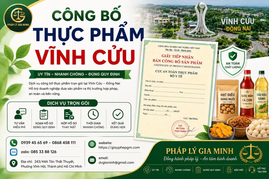Công Bố Thực Phẩm Vĩnh Cửu