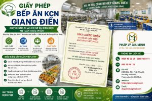 Giấy Phép Bếp Ăn KCN Giang Điền