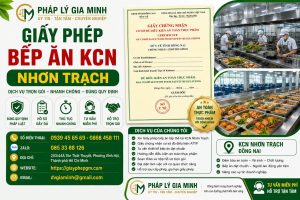 Giấy Phép Bếp Ăn KCN Nhơn Trạch