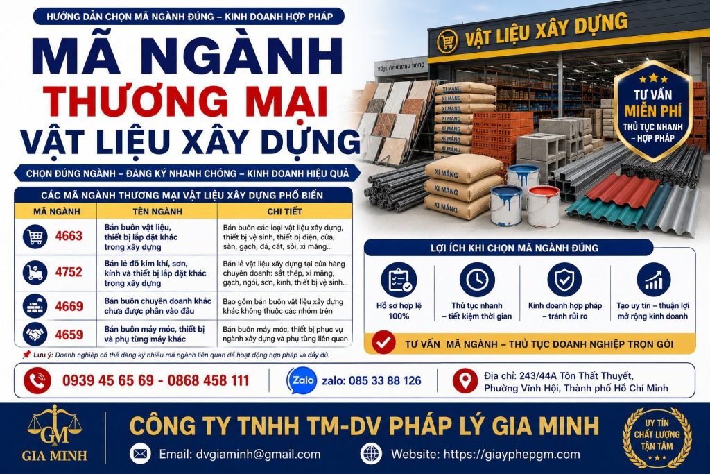Mã ngành thương mại vật liệu xây dựng mới nhất – Cách đăng ký và lưu ý 1 Mã Ngành Thương Mại Vật Liệu Xây Dựng