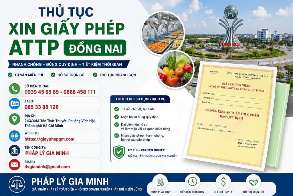 Thủ tục xin giấy phép an toàn thực phẩm tại Đồng Nai mới nhất 1 Thủ Tục Xin Giấy Phép ATTP Đồng Nai