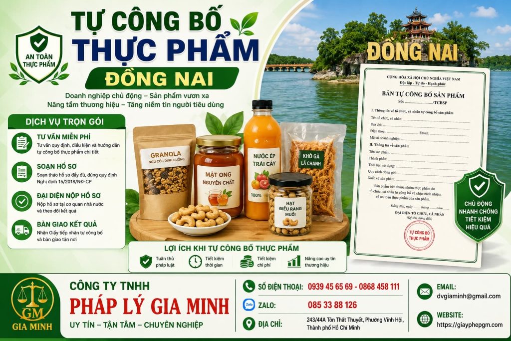 Tự Công Bố Thực Phẩm Đồng Nai
