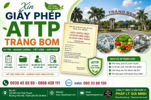 Xin Giấy Phép ATTP Trảng Bom