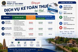 Bảng giá dịch vụ kế toán thuế tại Huế