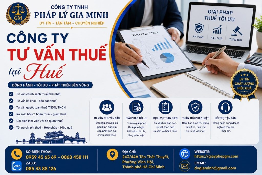Công ty tư vấn thuế tại Huế