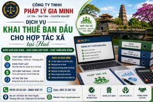 Dịch vụ khai thuế ban đầu cho hợp tác xã tại Huế