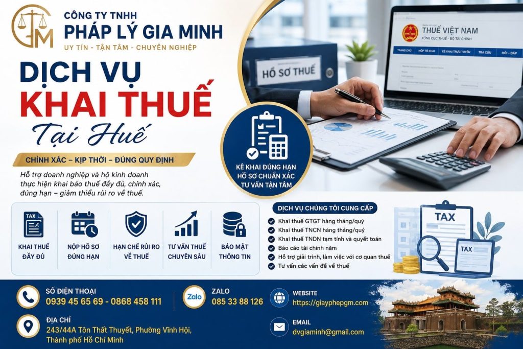 Dịch vụ khai thuế tại Huế