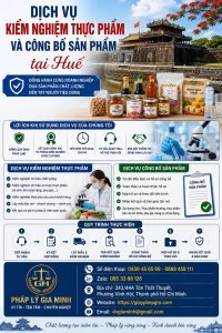Dịch vụ kiểm nghiệm thực phẩm và công bố sản phẩm tại Huế