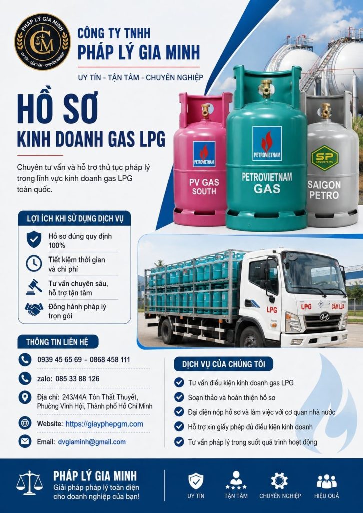 Hồ sơ kinh doanh gas LPG – Sắp xếp đúng giấy tờ từ đăng ký đến điều kiện vận hành 1 Hồ sơ kinh doanh gas LPG