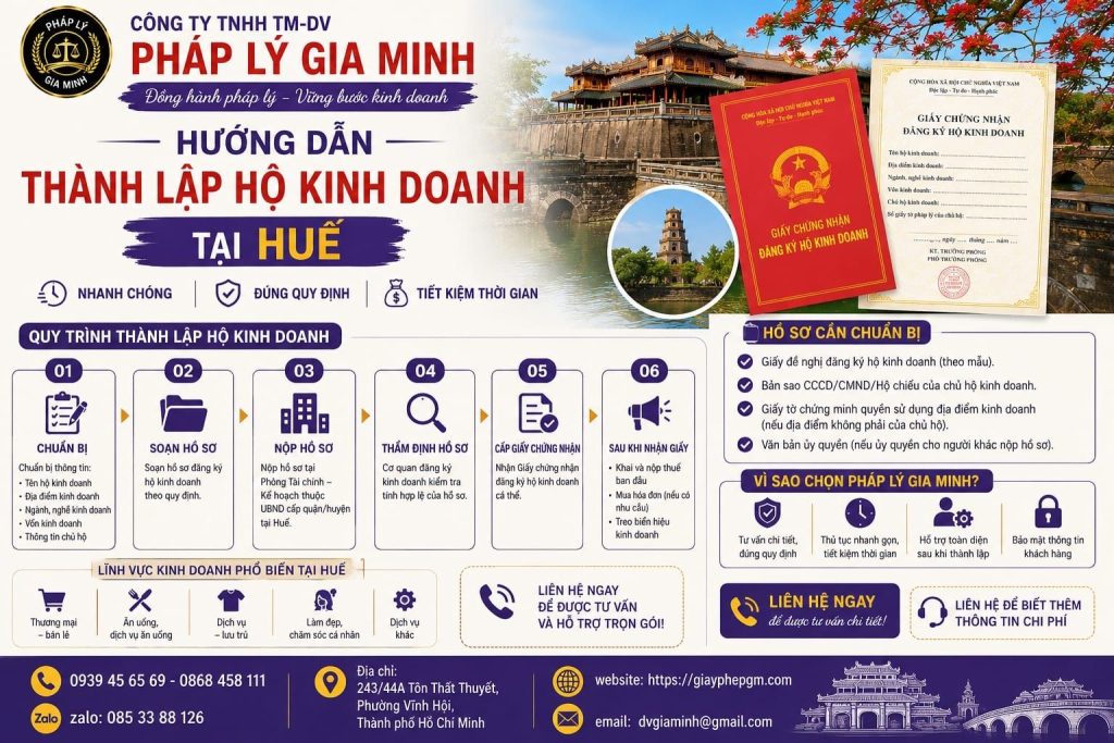Hướng dẫn thành lập hộ kinh doanh tại Huế