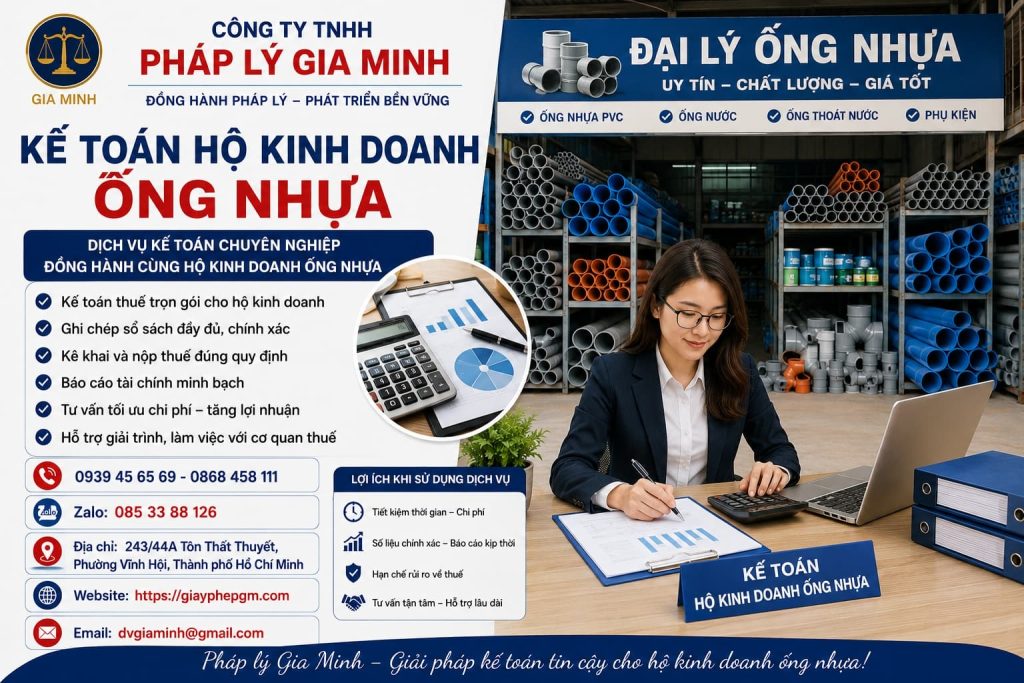 Kế toán hộ kinh doanh ống nhựa