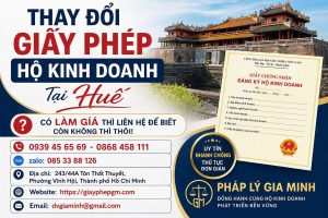Thay đổi giấy phép hộ kinh doanh tại Huế