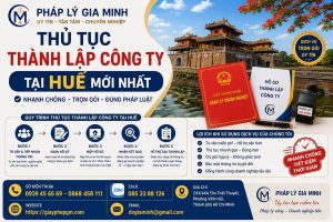 Thủ tục thành lập công ty tại Huế mới nhất