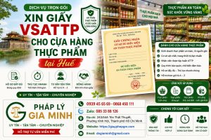Xin giấy VSATTP cho cửa hàng thực phẩm tại Huế