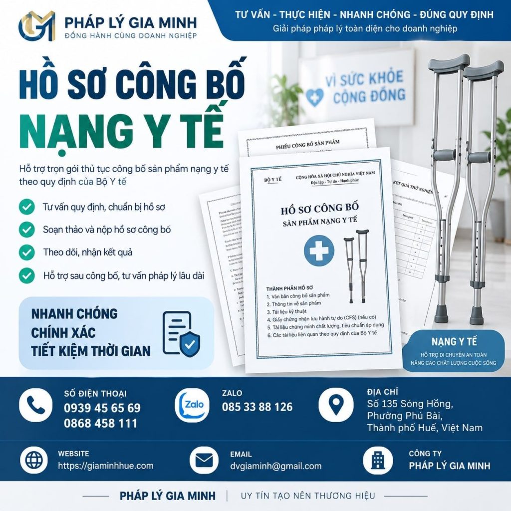 Hồ sơ công bố nạng y tế