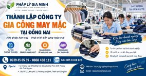 Thành lập công ty gia công may mặc tại Đồng Nai