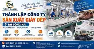 Thành lập công ty sản xuất giày dép tại Đồng Nai