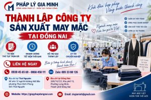 Thành lập công ty sản xuất may mặc tại Đồng Nai