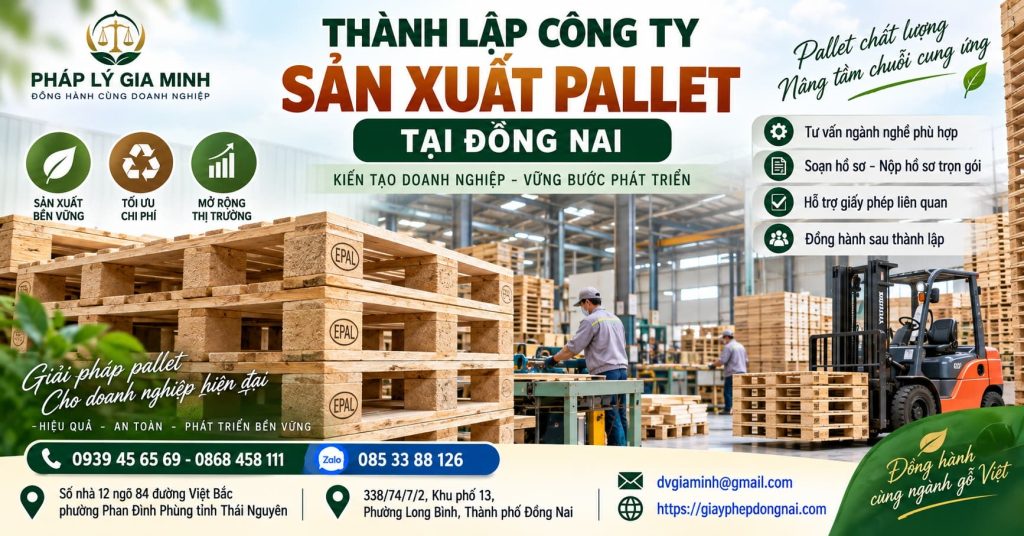 Thành lập công ty sản xuất pallet tại Đồng Nai