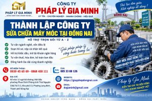 Thành lập công ty sửa chữa máy móc tại Đồng Nai