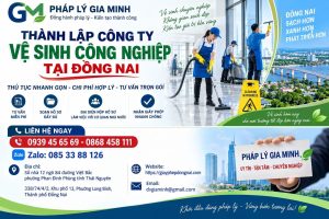 Thành lập công ty vệ sinh công nghiệp tại Đồng Nai