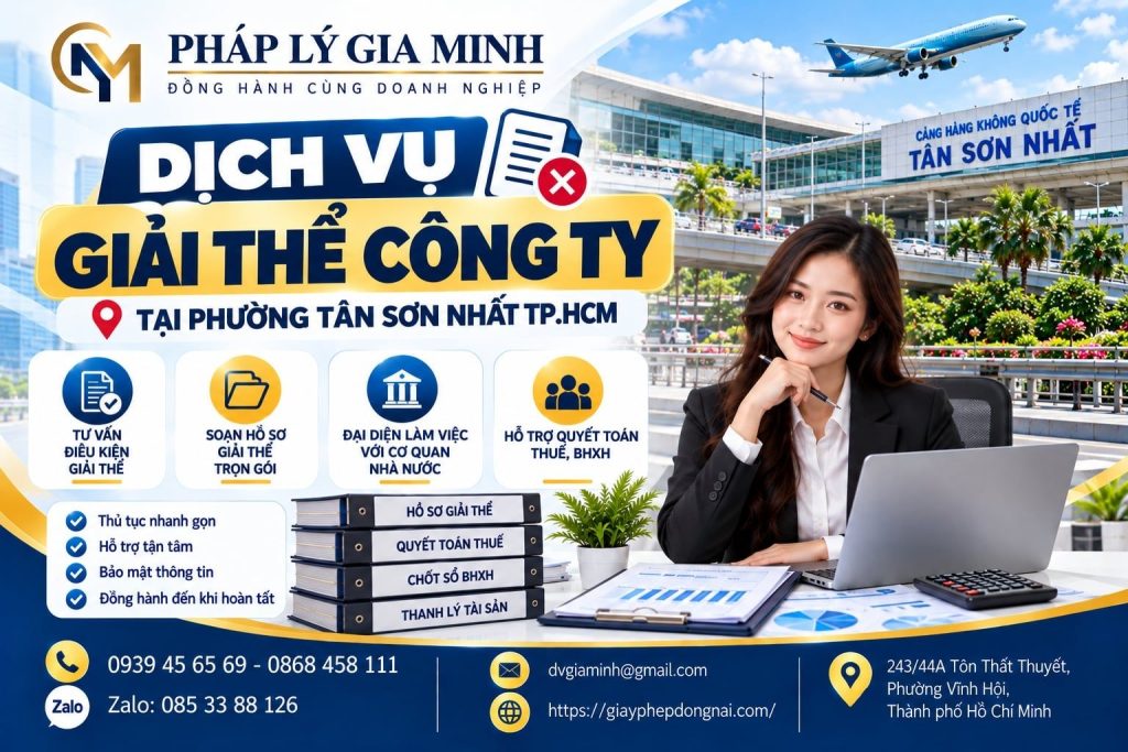 Dịch vụ giải thể công ty tại phường Tân Sơn Nhất TP.HCM