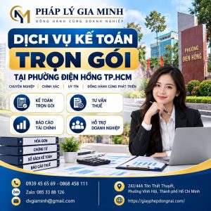 Dịch vụ kế toán trọn gói tại phường Điện Hồng TP.HCM