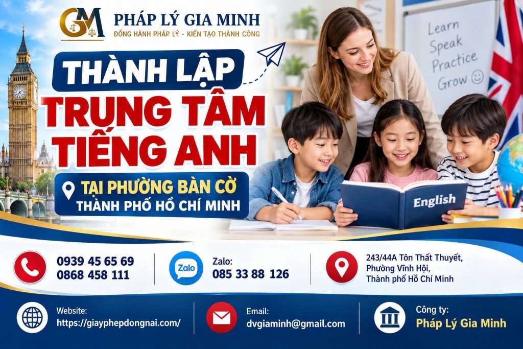 Thành lập trung tâm tiếng Anh tại phường Bàn Cờ TPHCM 1 Thành lập trung tâm tiếng Anh tại phường Bàn Cờ TPHCM